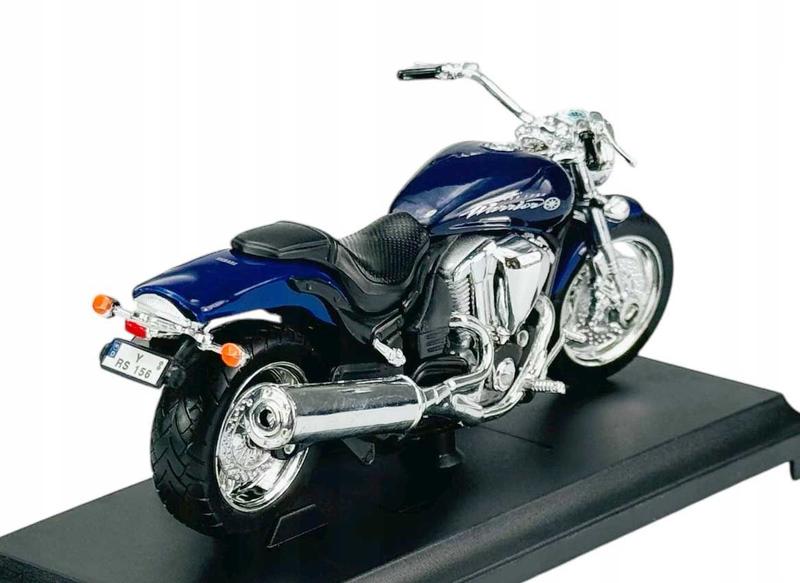 Miniatura Moto Yamaha Road Star Warrior 2002 azul Welly 1/18